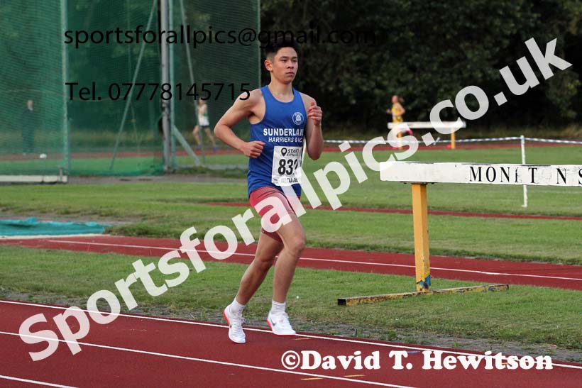 3000 metres, 2021 North East Grand Prix 6, Monkton, Wednesday, August 4th. Photo: David T. Hewitson/Sports for All Pics